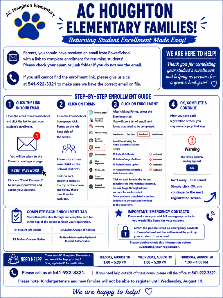 Registration Flier in spanish