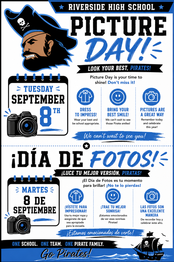 Picture Day is Tuesday, September 8th