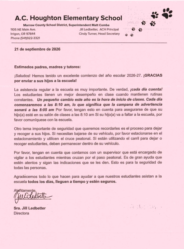 Letter in Spanish