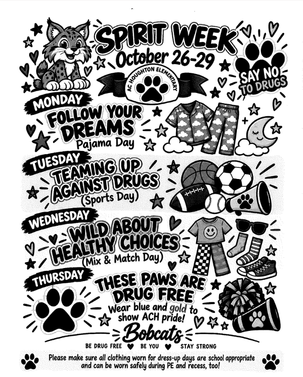 Flier for Spirit Week 