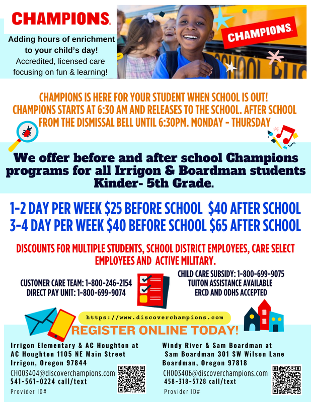 flyer about champions 