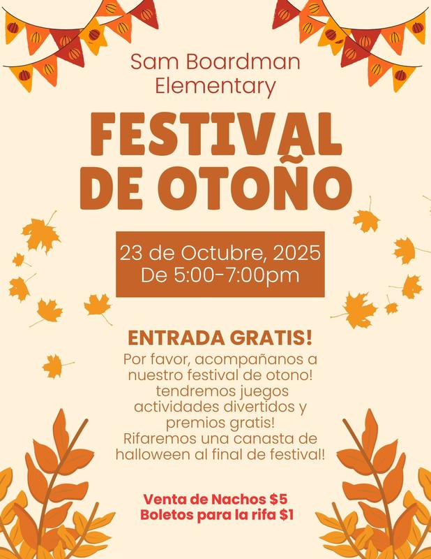 Fall festival flyer spanish