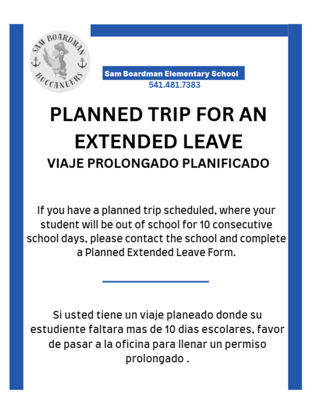 SBe flyer for extended absence