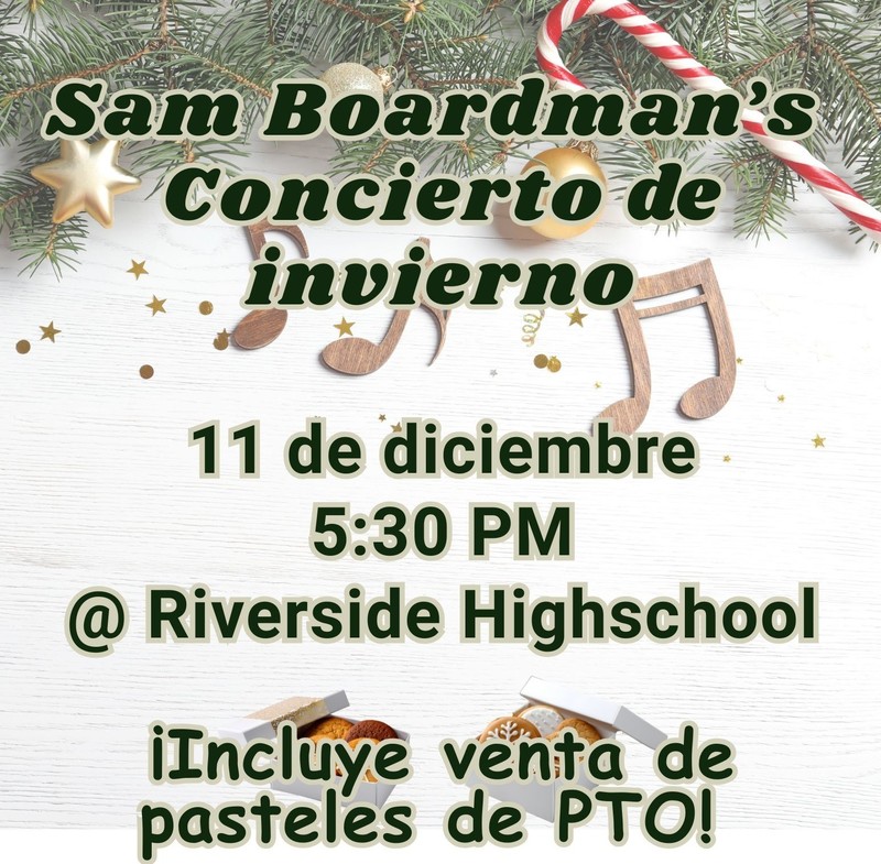 winter music notes and a candy cane