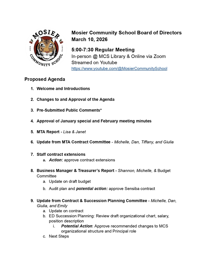 MCS Board of Directors meeting Reunión de la Junta Directiva de MCS page 1