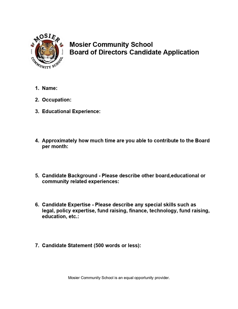 MCS Candidate Application