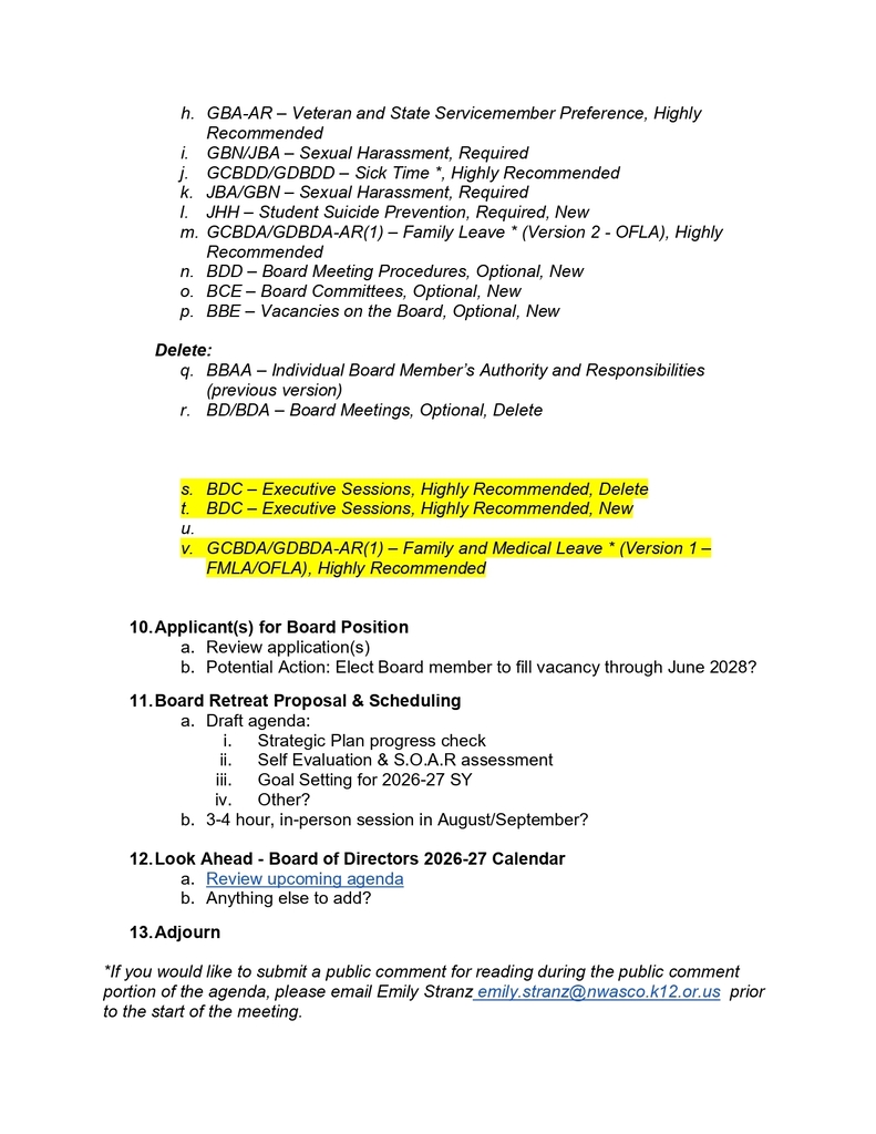  July 21, 2026 MCS Board of Directors meeting page 2