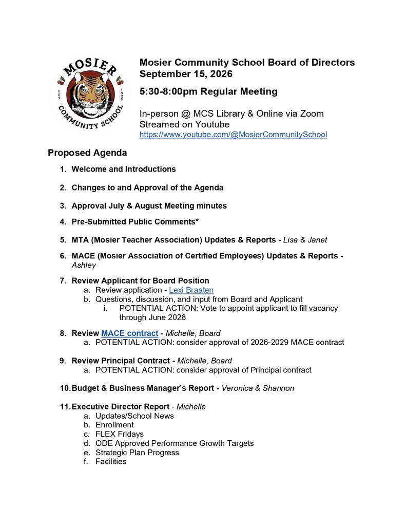 MCS Board meeting page 1