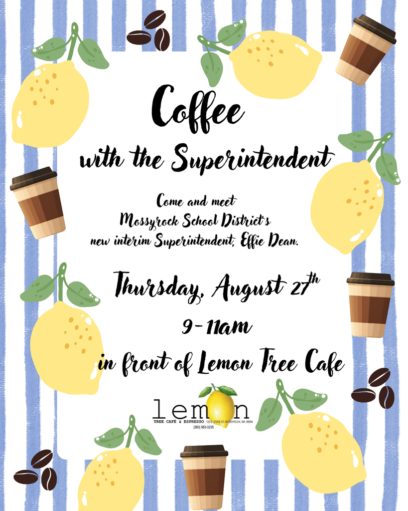 β COFFEE WITH THE SUPERINTENDENT! Join us for Coffee with the Superintendentβan opportunity to connect, ask questions, share ideas, and visit with district leadership. Weβd love to see you there! β