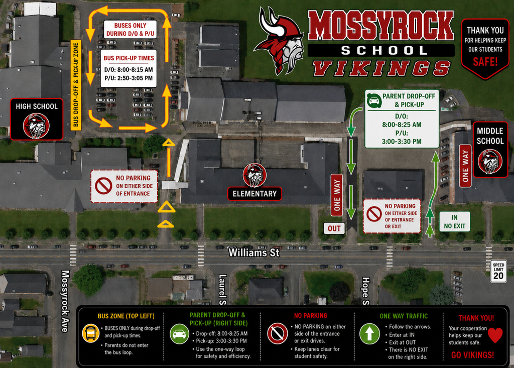π¦ NEW TRAFFIC SAFETY PLAN π¦ Please review our updated traffic flow, drop-off, pick-up, and parking procedures designed to keep our students, families, and staff safe. Your cooperation helps keep our school traffic moving safely!