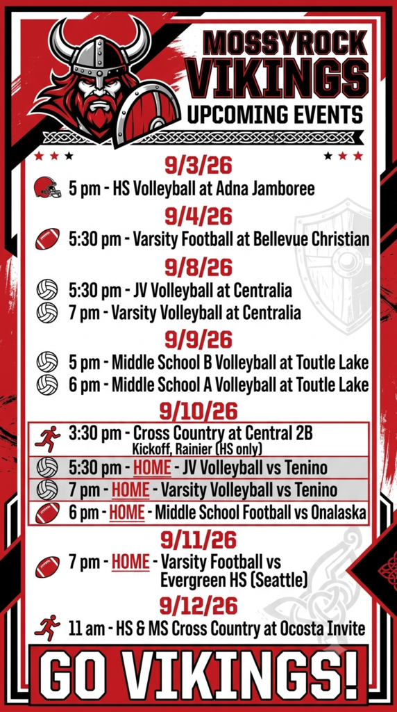 Mossyrock - Upcoming Events