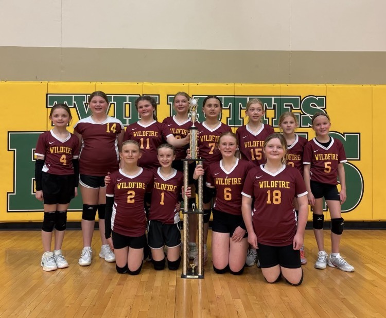 6th Grade Volleyball team won 2nd at the Twin Buttes tournament 
