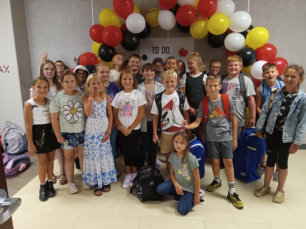 The 5th graders had a great first day of school!
