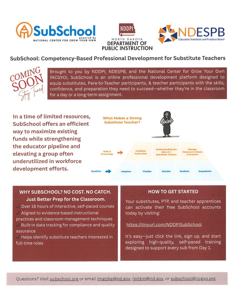 SubSchool: Competency-Based PD for Substitute Teachers