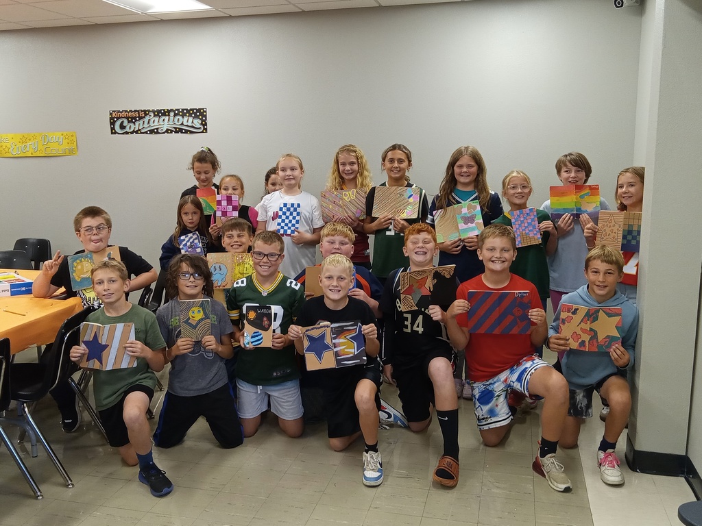 The 5th graders had fun designing personalized sketch pads with Miss Myra!