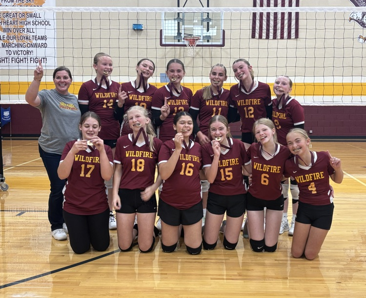 JH VB won 1st in their tournament in South Heart
