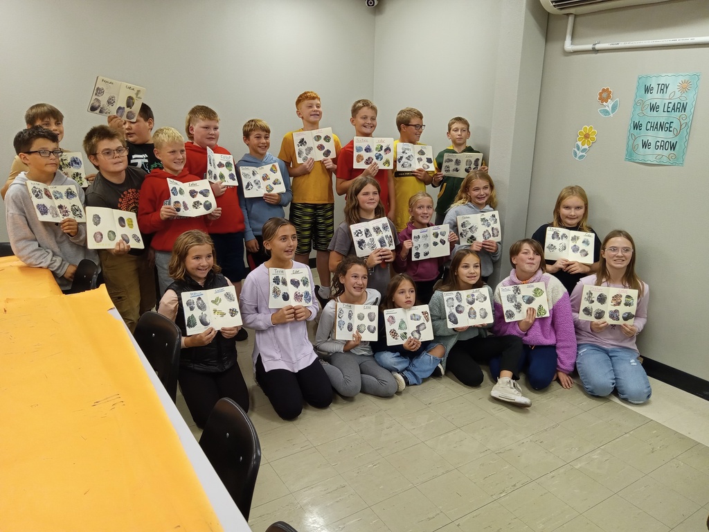 The 5th graders loved the printing project with Miss Myra!