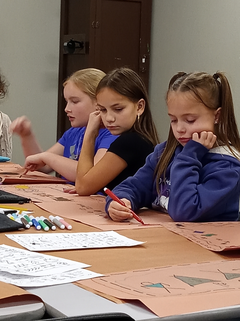 The 5th graders learned about Native American culture with Miss Myra.