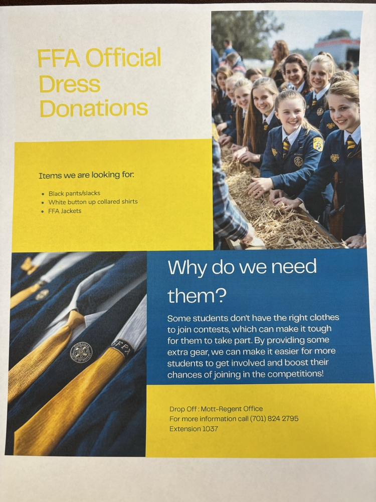 flyer of items accepted for donation 