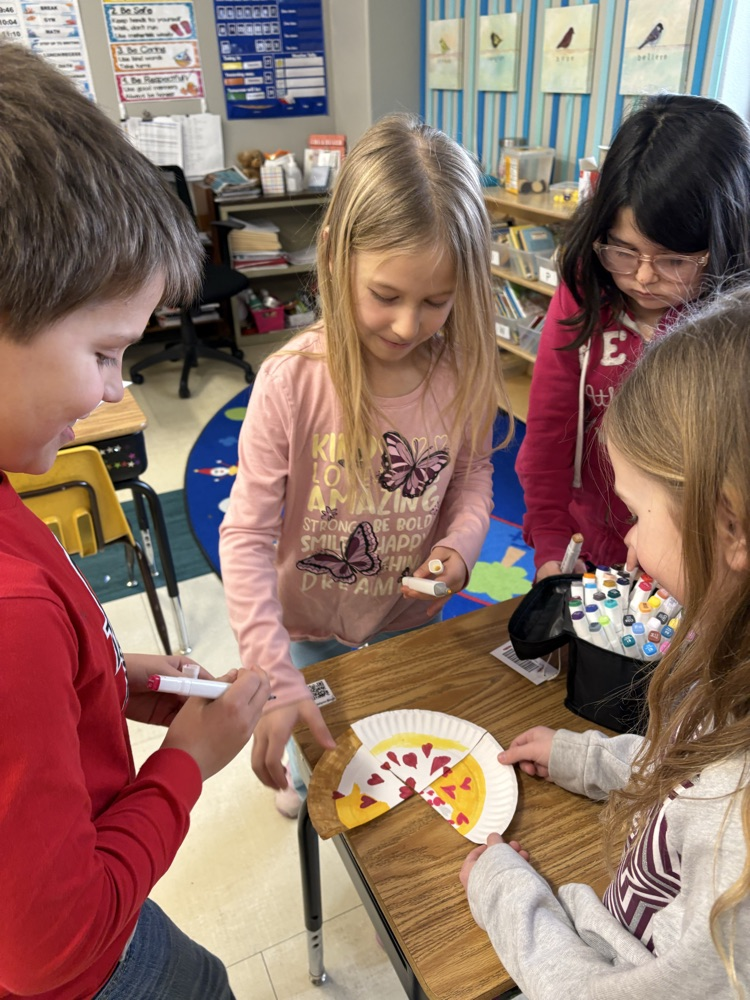 Learning fractions through art. 🍕💕