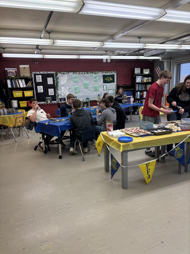 students enjoying goodies 