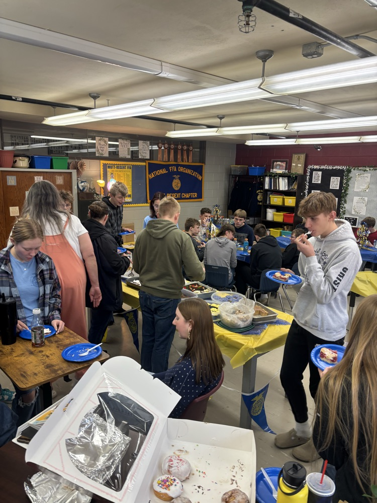students enjoying goodies 