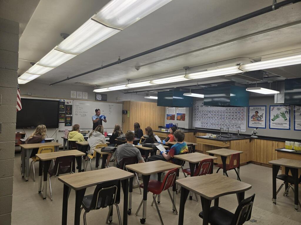 teacher up front