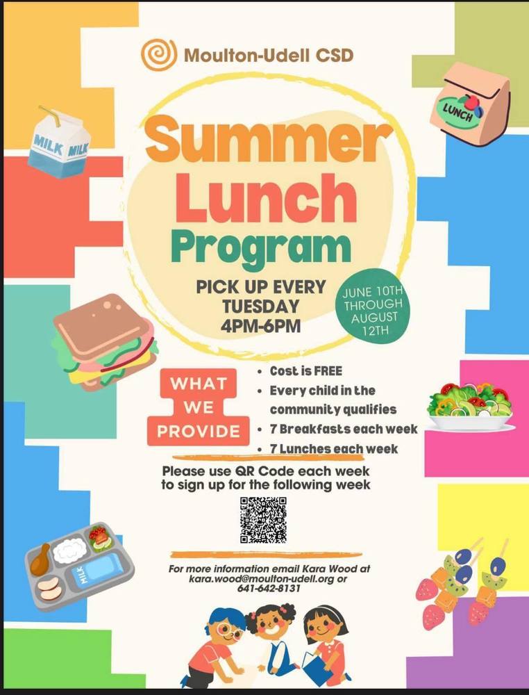 food items and summer lunch info