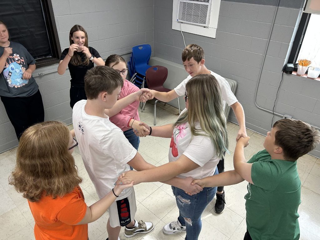 students playing a game