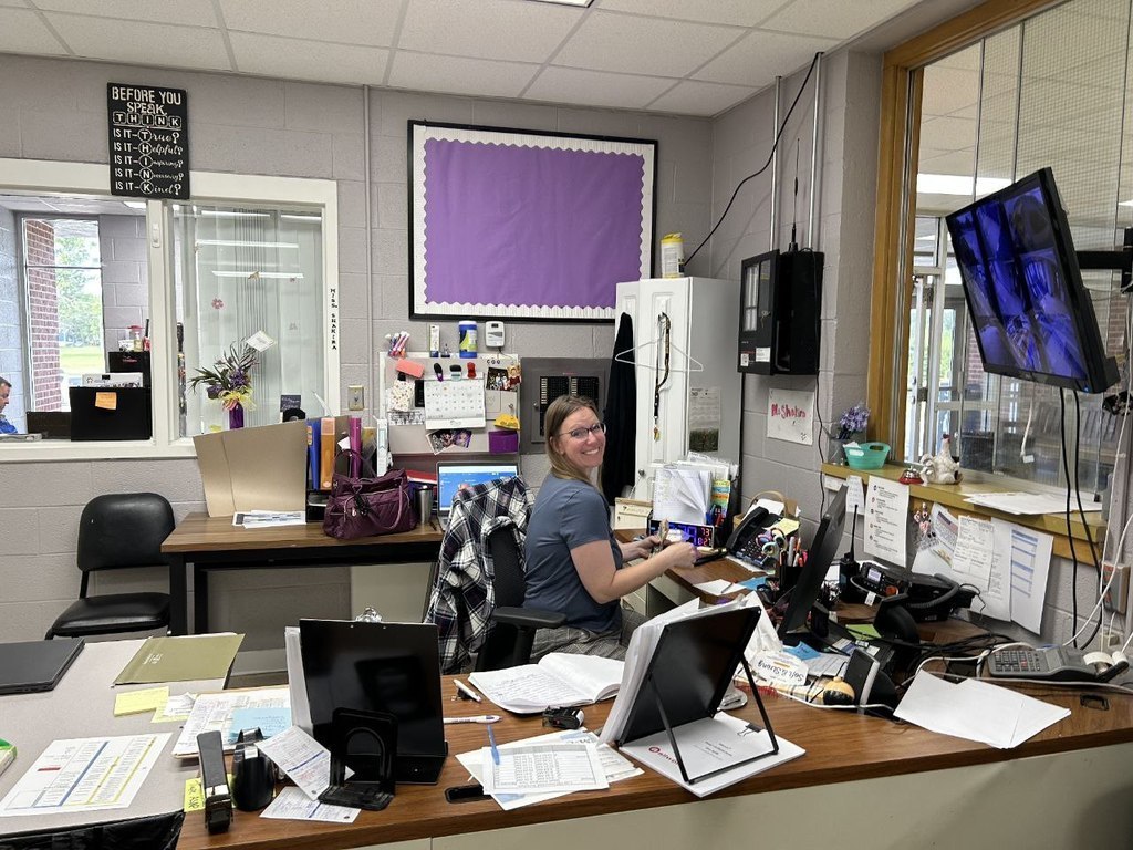 secretary working at the office