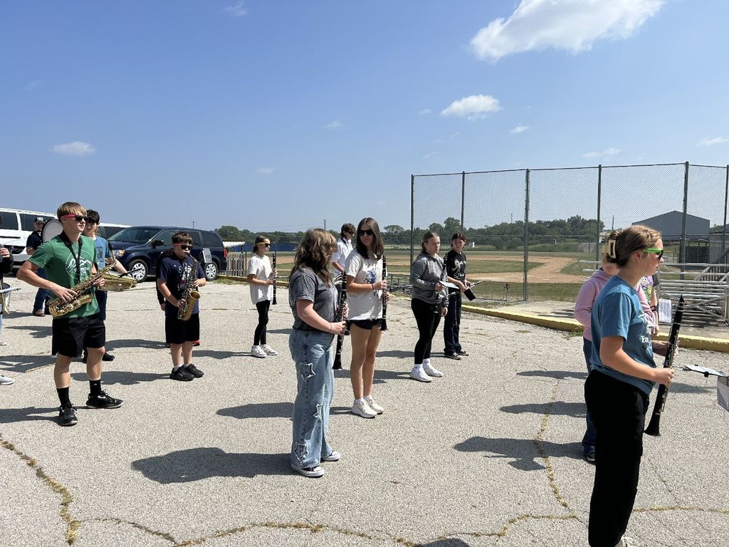students in formation