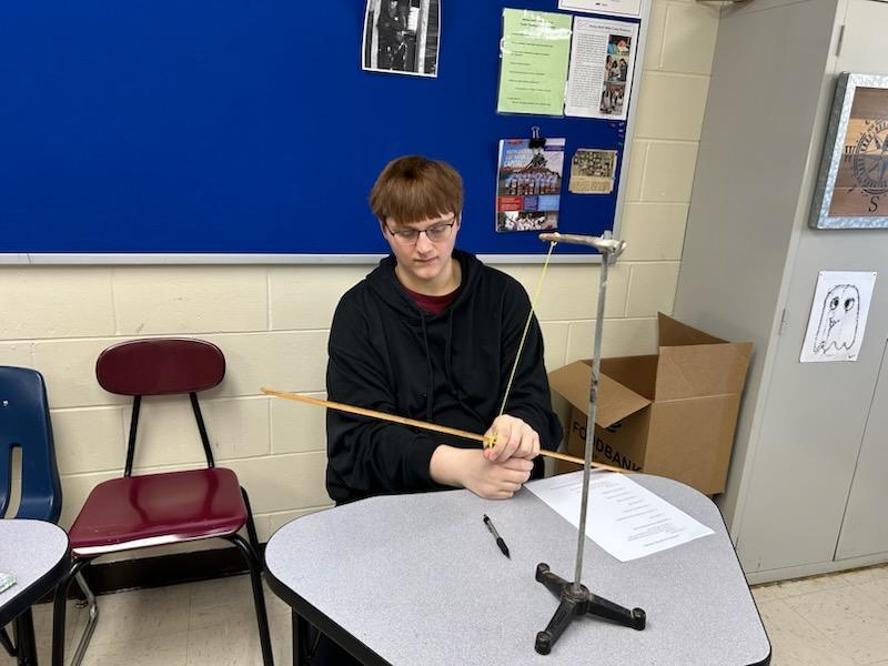Student working on their lab