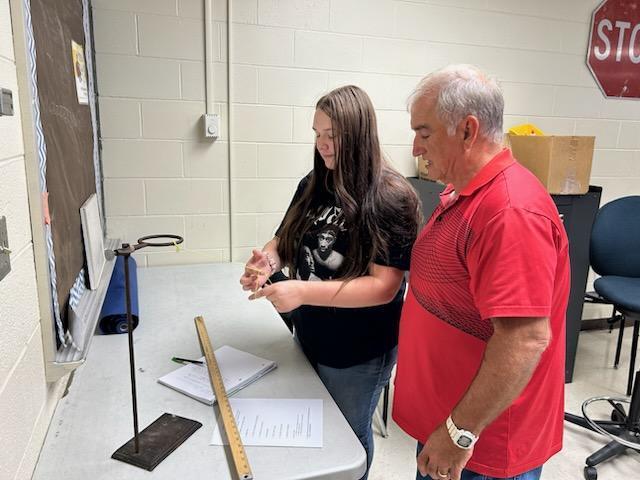 Student working on their lab