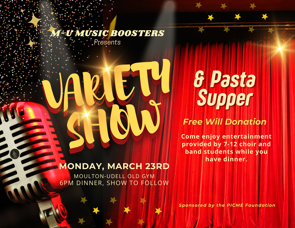 Variety Show & Pasta Supper March 23rd