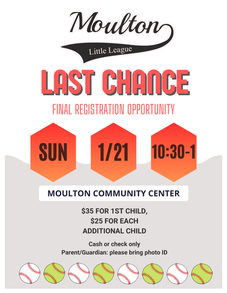 Moulton Little League Registration Moulton ISD