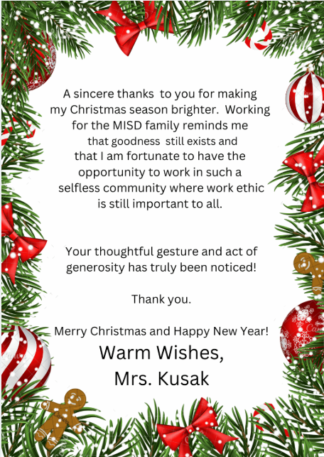 A note from the Counselor