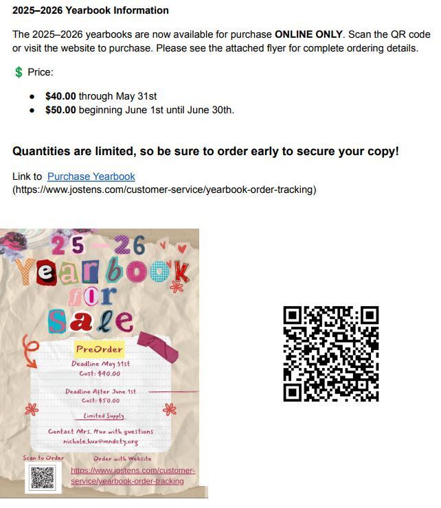 Yearbook Information