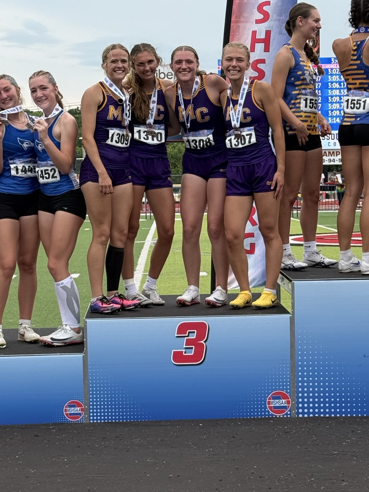 Rayla, Selah, Elena, and Elise- 3rd Place Class 1 Girls 4x400!