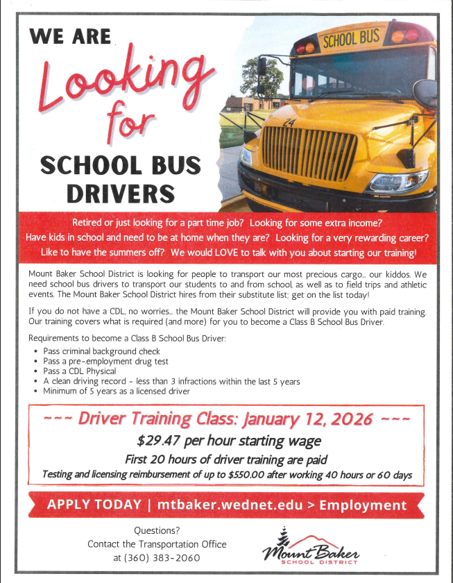 Bus Drivers Needed