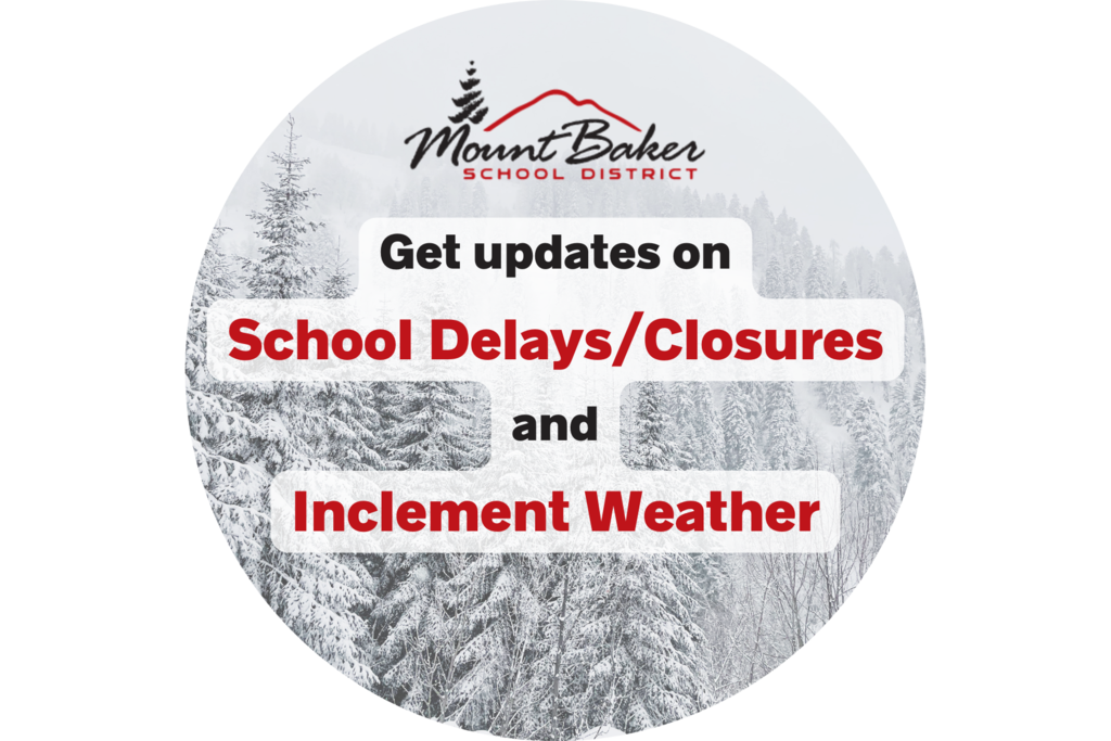 Updates on School Closures/Delays & Inclement Weather, snow, pine trees