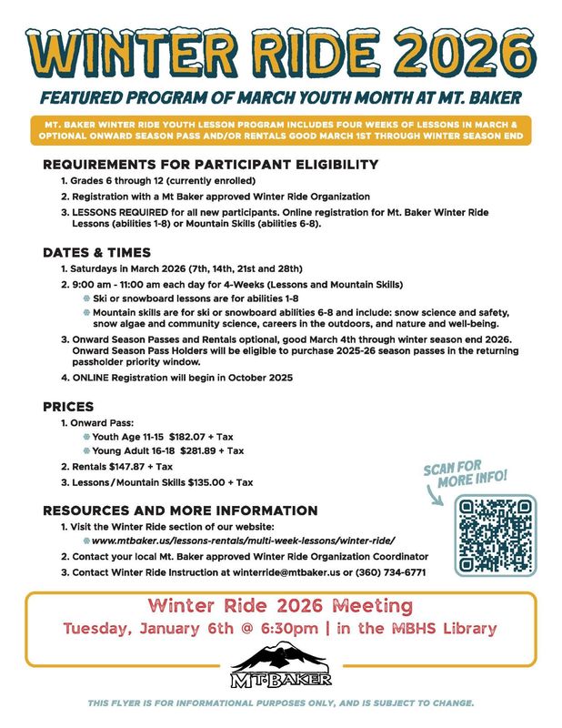 Winter Ride 2026 flyer