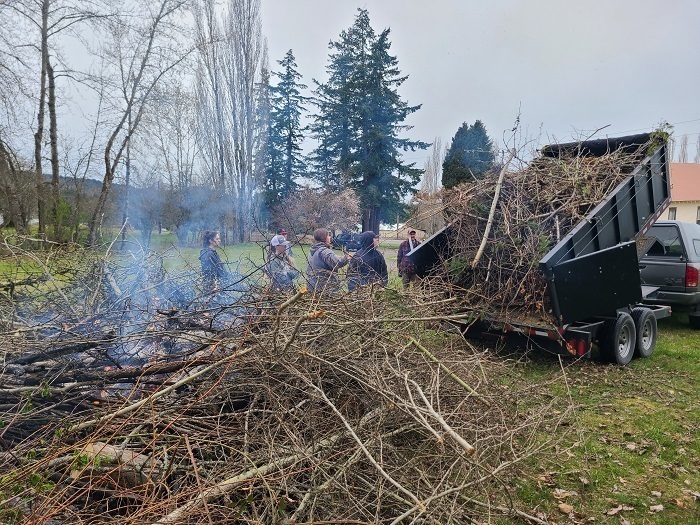 Mt. Baker FFA helps clean up the Rome Grange