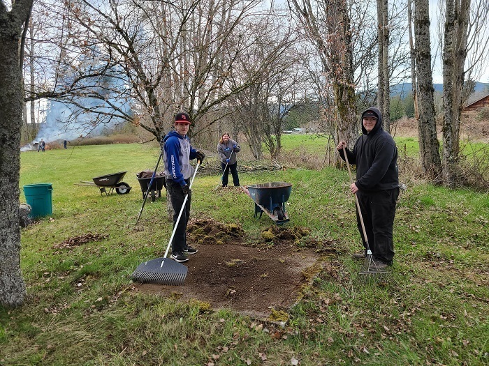 Mt. Baker FFA helps clean up the Rome Grange