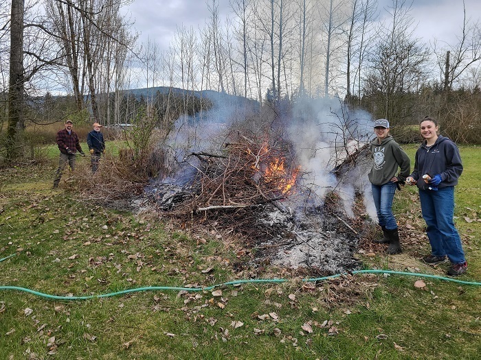 Mt. Baker FFA helps clean up the Rome Grange