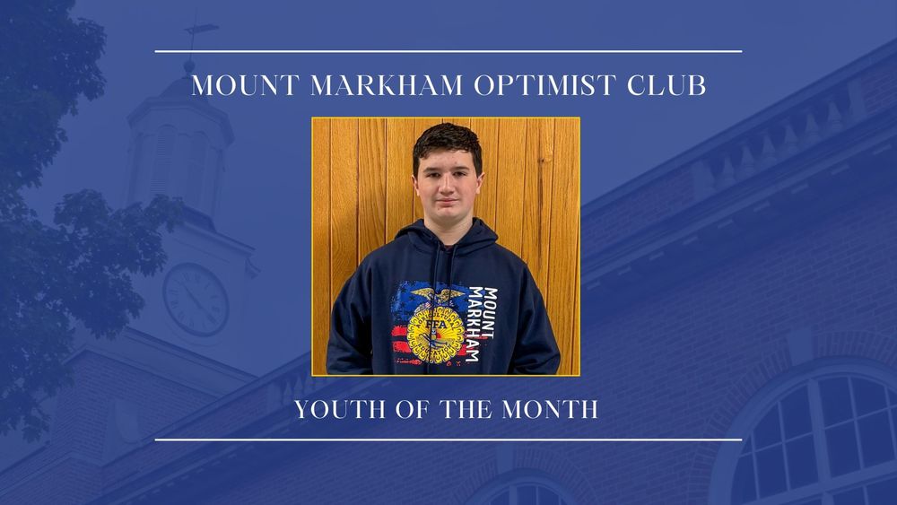 Mount Markham Optimist Club Youth of the Month - September 2025