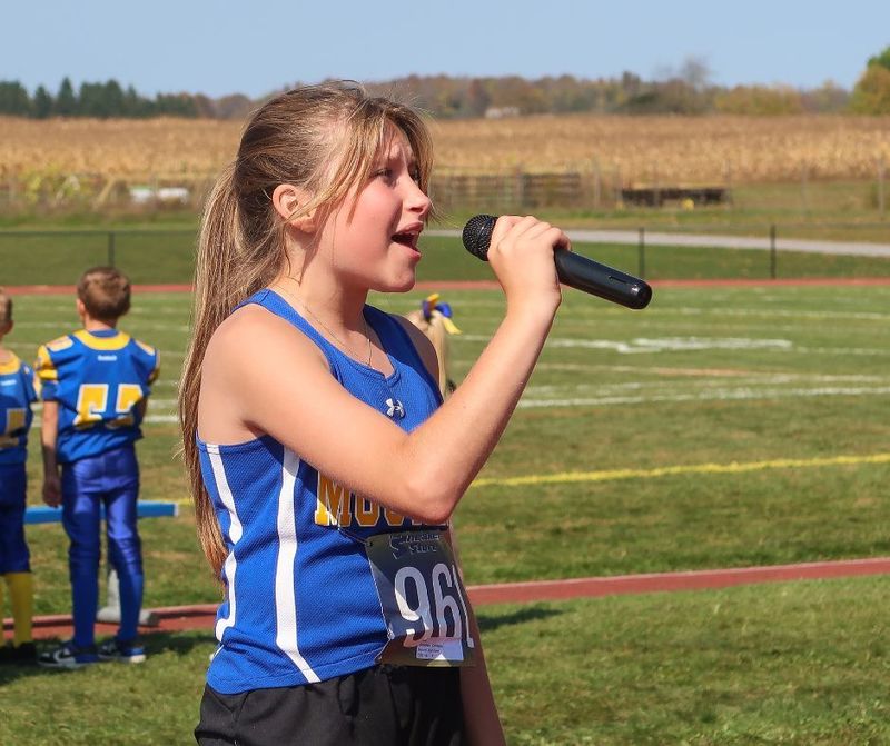 Cordelia Dziuban sings National Anthem