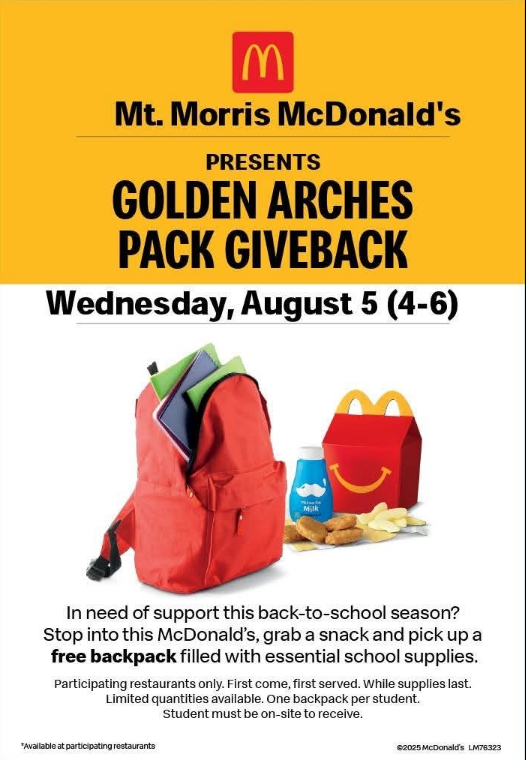 Golden Arches Pack Giveback Flier