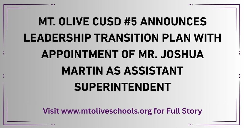 Mr. Martin Announcement