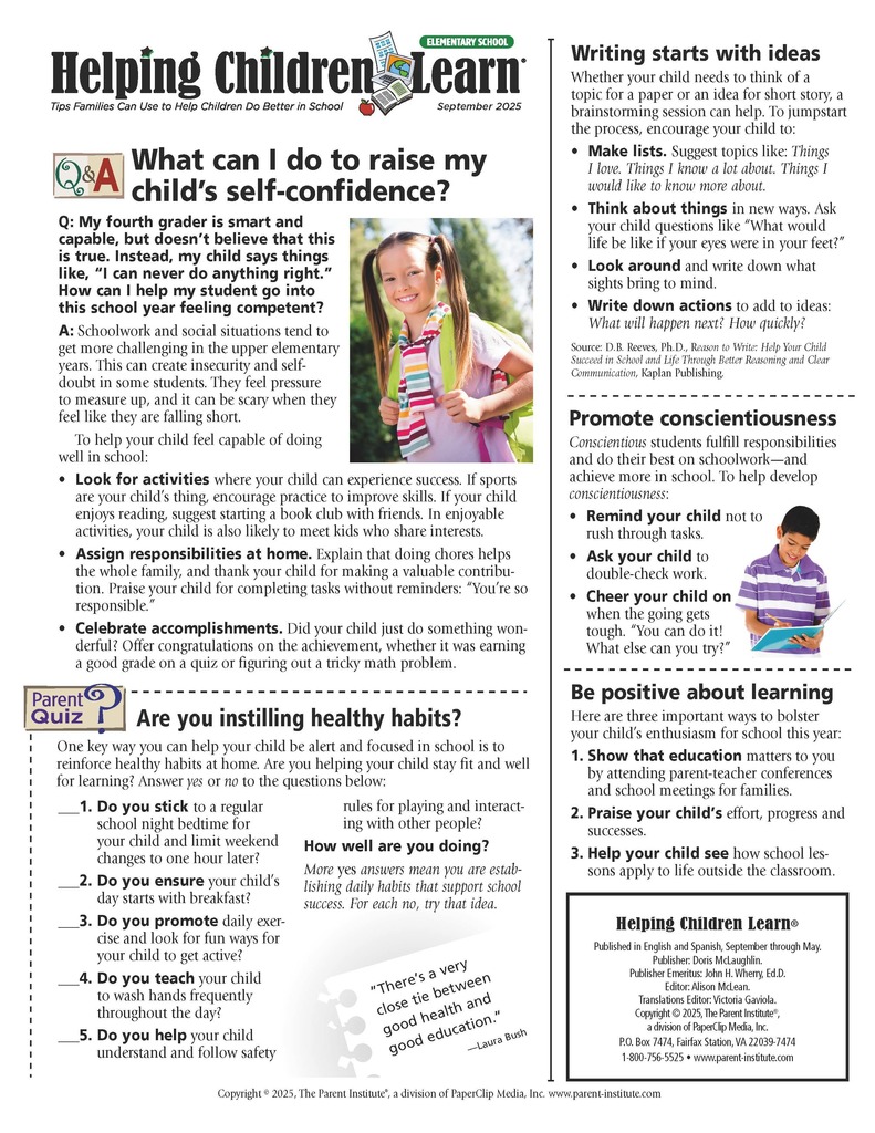 September Helping Children Learn