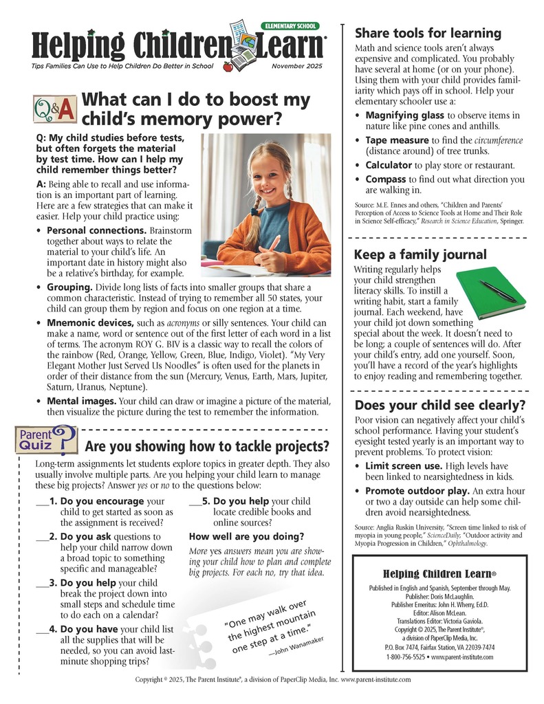 Helping Children Learn